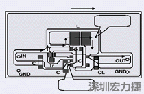 圖2：升壓電路的PCB設(shè)計(jì)示例。