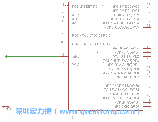 排針的用途是連接微控制器的輸出和輸入，它提供了一個平臺給焊線和針腳。
