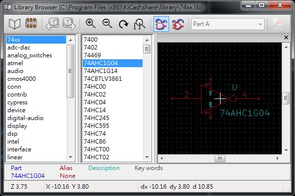  library 包含多個component (schematics symbol)。